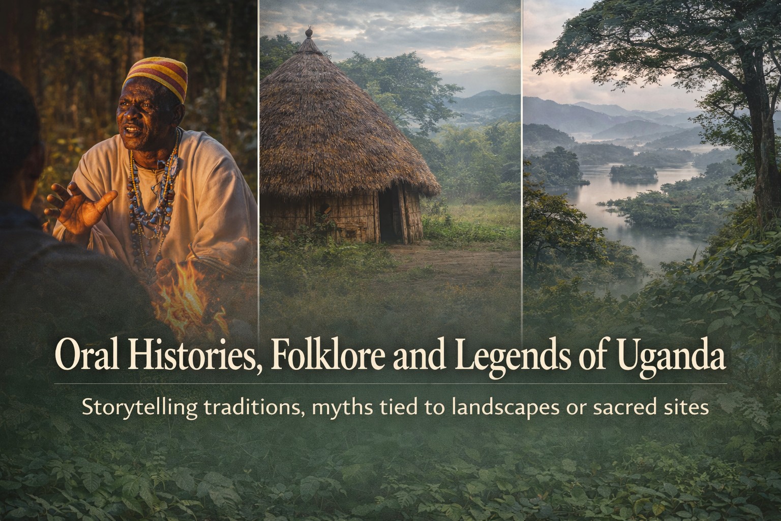 Oral histories, folklore and legends of Uganda: storytelling traditions, myths tied to landscapes or sacred sites